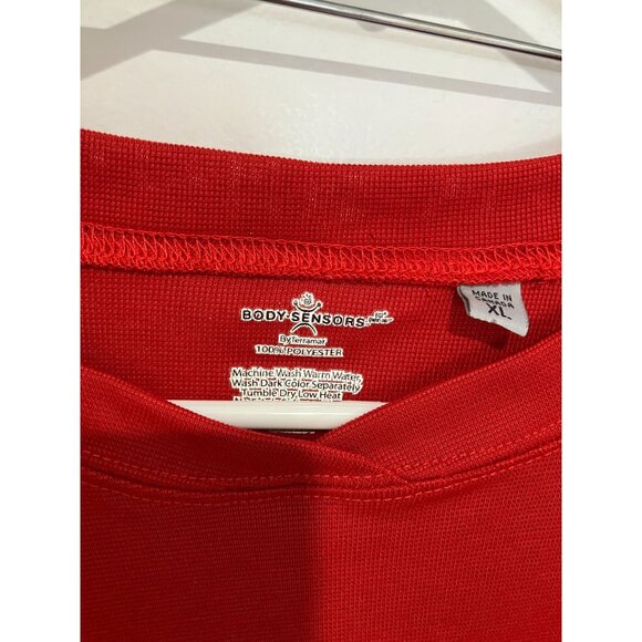 Body-Sensors by Terramar Men's Qwik Dry T-Shirt, Red, Size XL - Picture 4 of 4